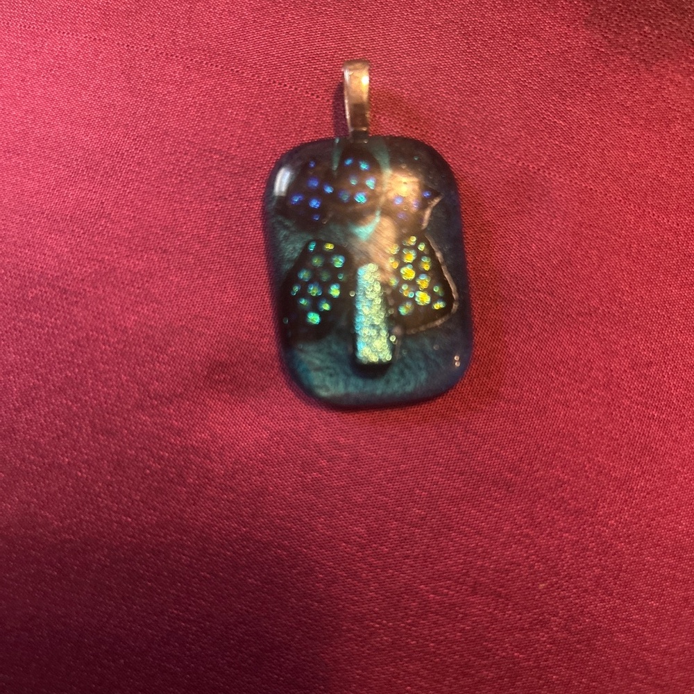 Dichroic Difused Art Glass Blue Sparkle